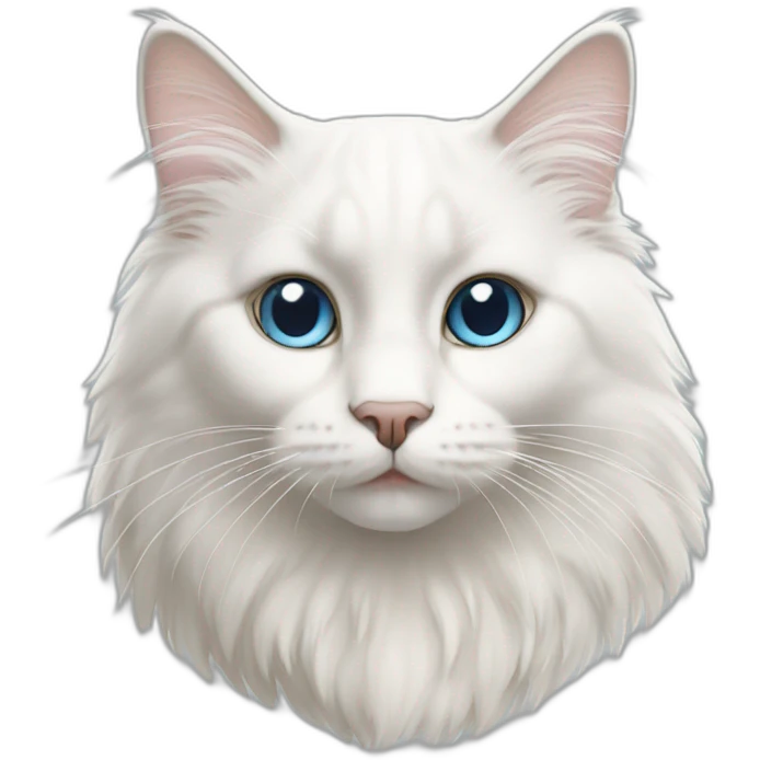white ragdoll cat emoji
