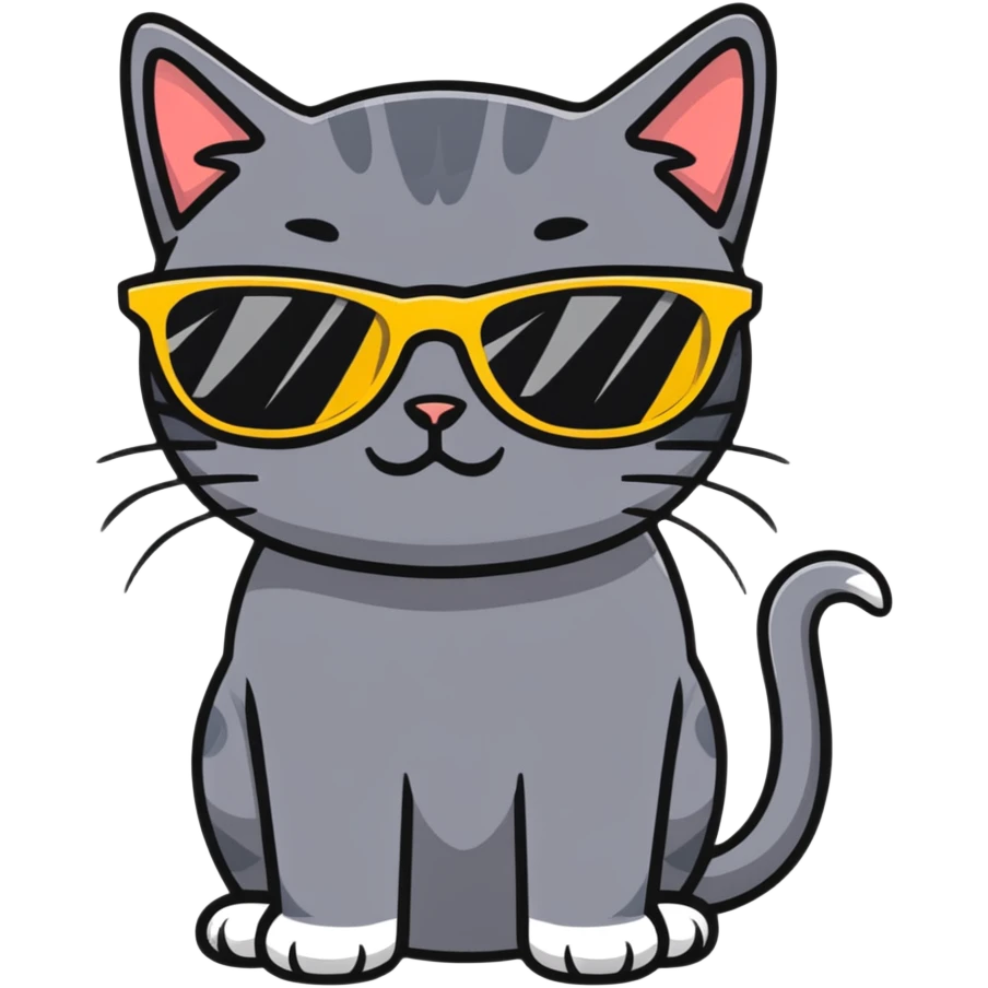Cat with sunglasses emoji