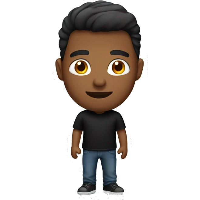 Guy with black shirt emoji