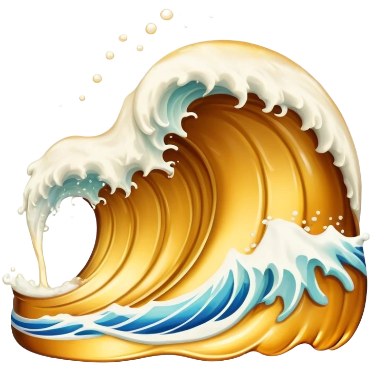 Ocean wave made of beer emoji