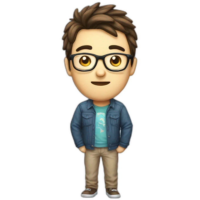 nerd with dakimakura emoji