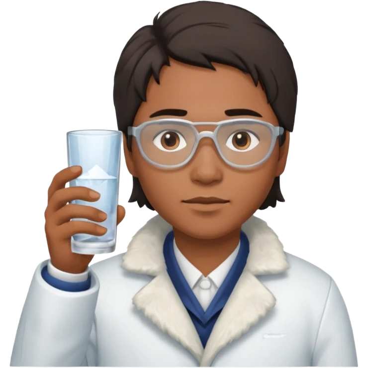 Antarctica person, eskimo glass, white coat emoji