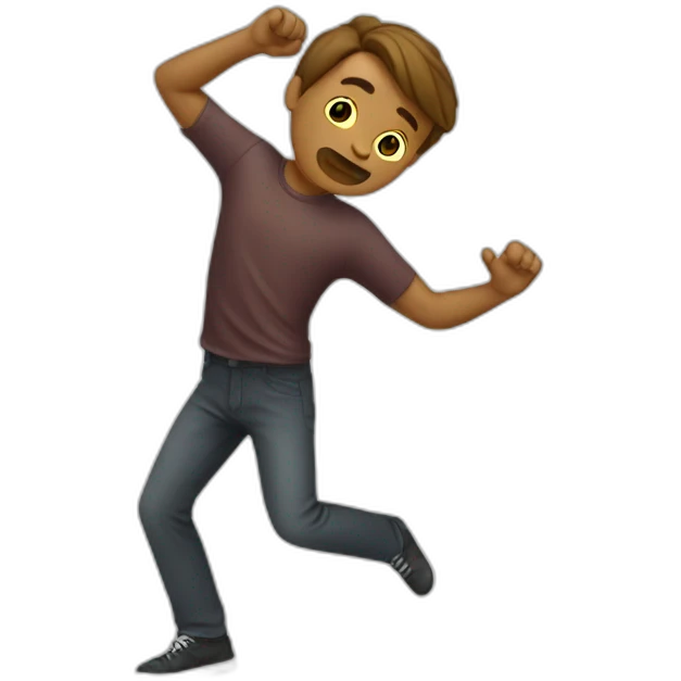Homme qui fait un dab emoji