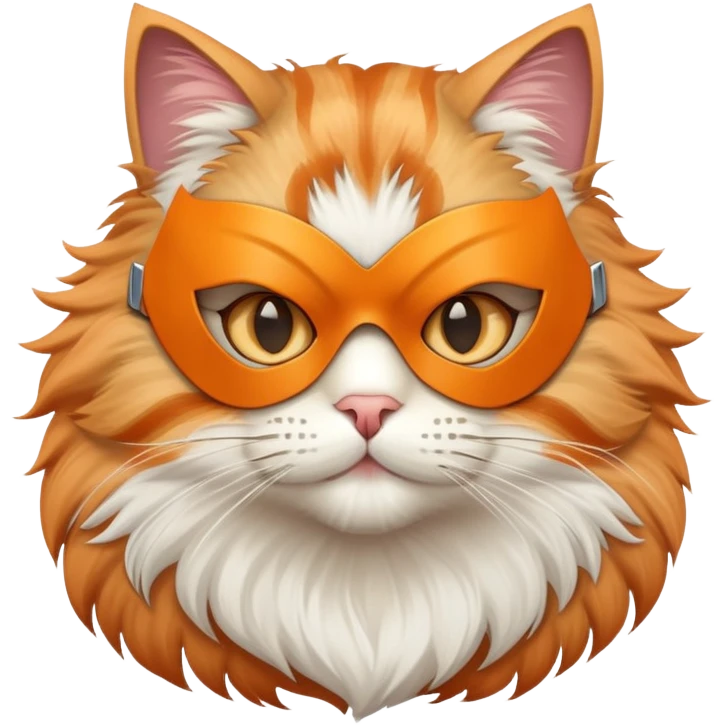 cat with a superhero mask emoji