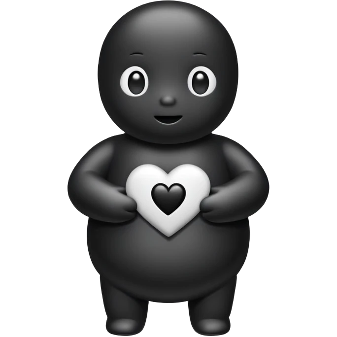 Tellytubby black heart emoji