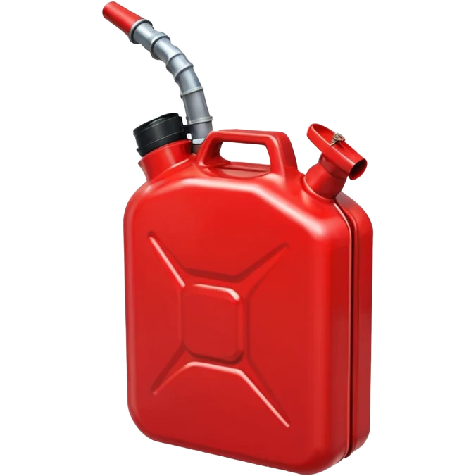 red gas can ios emoji with handle and cap 2d emoji