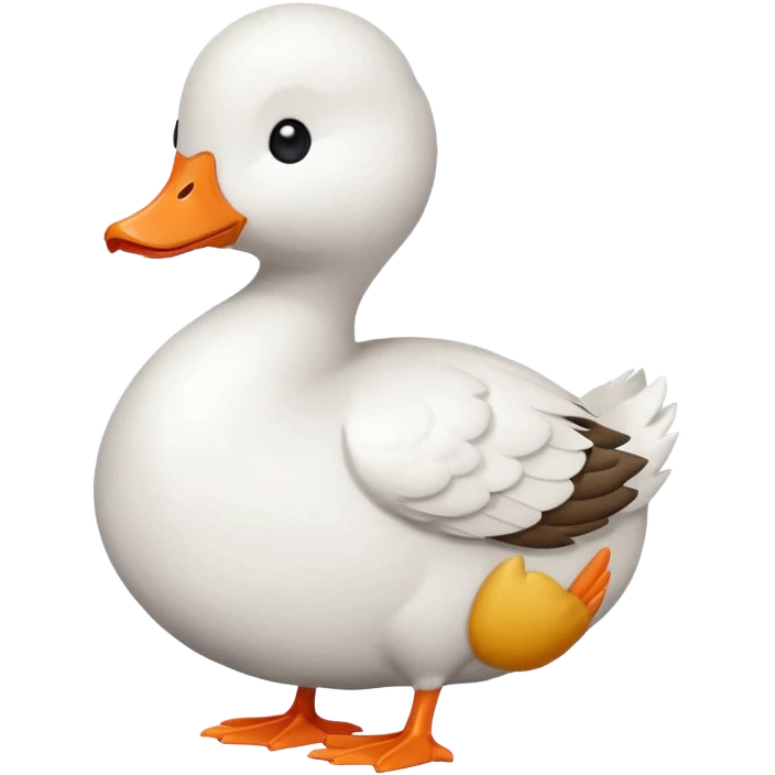 Plush toy goose, white emoji