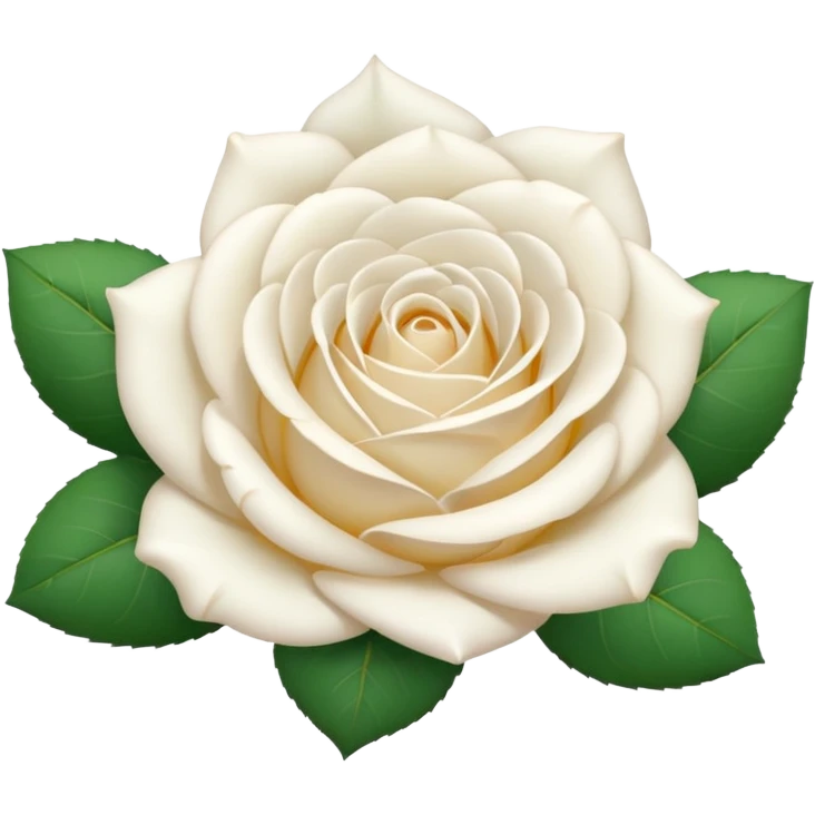 white rose, without green leaves, just flower emoji