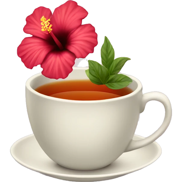tea with hibiscus emoji