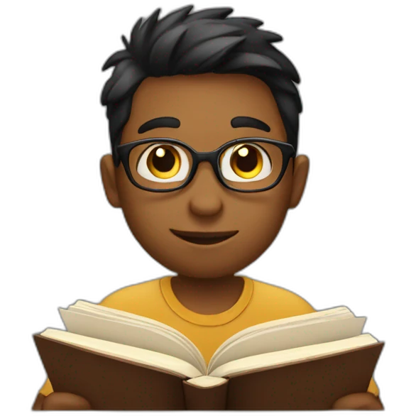 boy reading book  emoji
