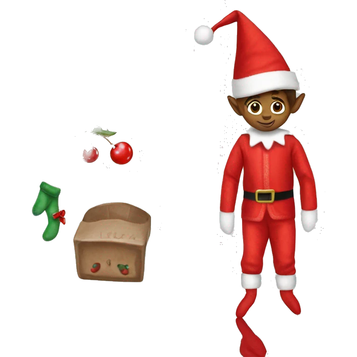 Elf on the shelf wearing pjs emoji