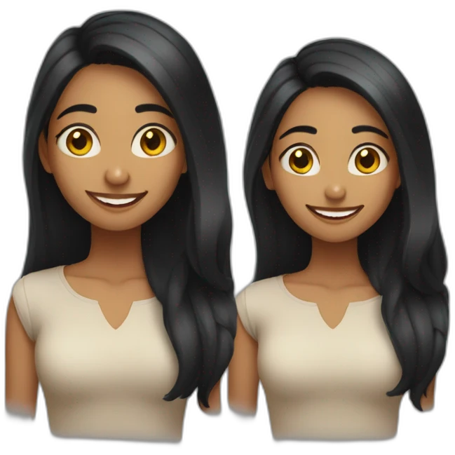 skinny 27 year old indian girl with long black hair smiling emoji