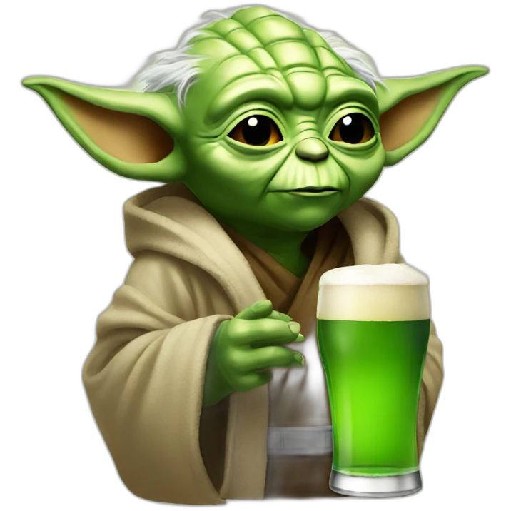 Yoda drink beer emoji