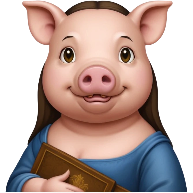 pig as Monalisa emoji