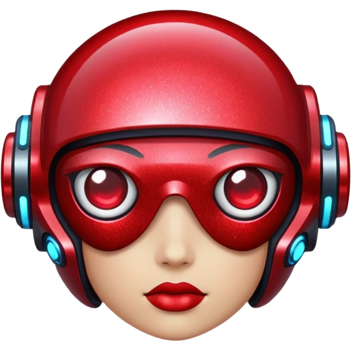 red glitter cyberpunk shine emoji