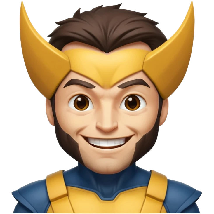 Wolverine is laughing  emoji