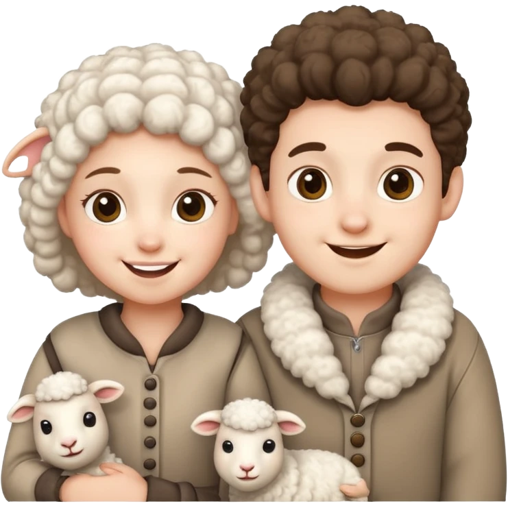 sheep boy and sheep girl couple emoji