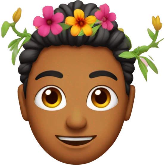 Kalash with flowers emoji