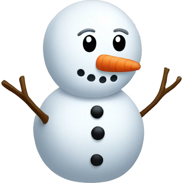 Simple snowman  emoji