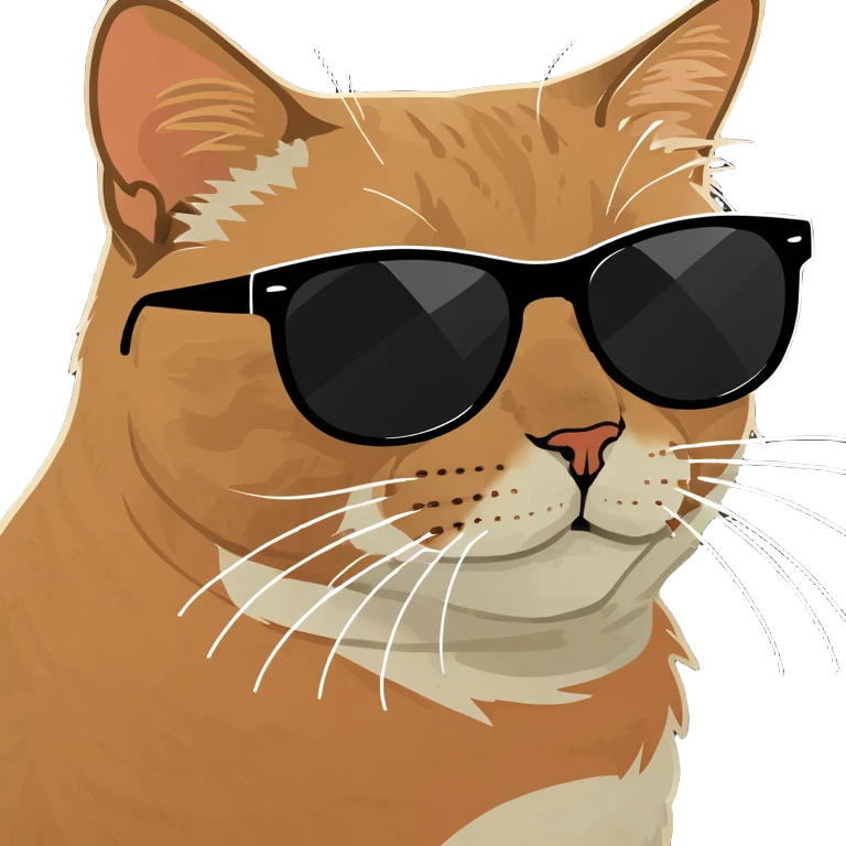 Cat with sunglasses emoji