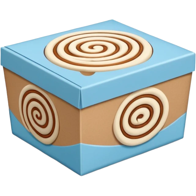 light blue cinnabon box emoji