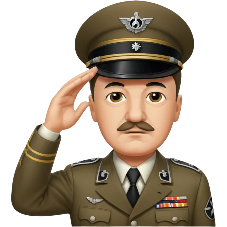 Adolf Hitler saluting  emoji