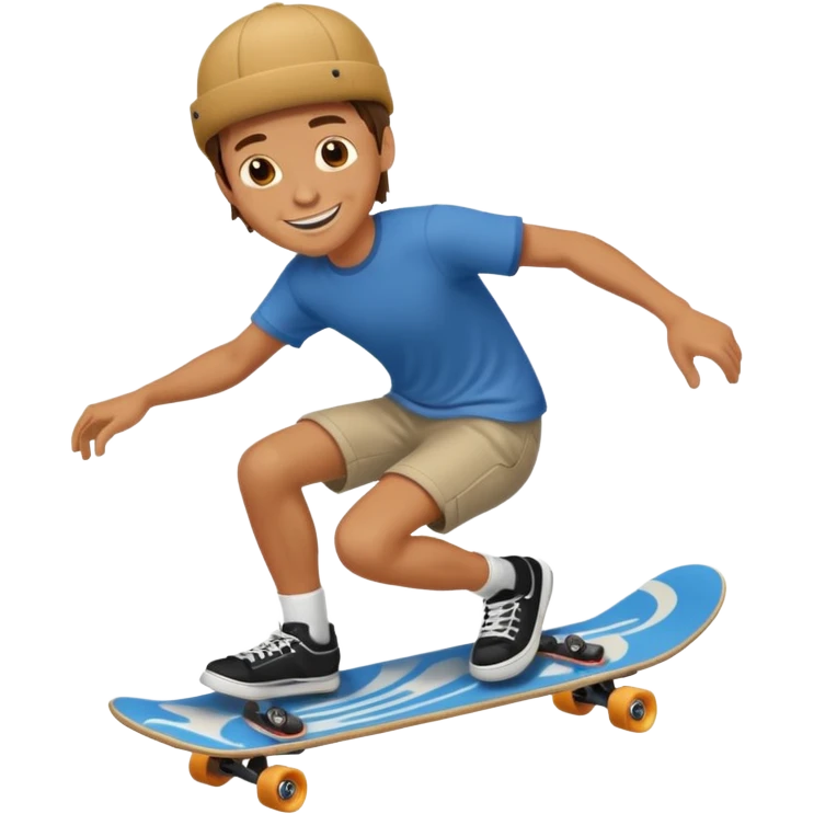macron riding skate board emoji