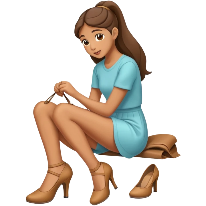 Ariana putting on her shoes  emoji