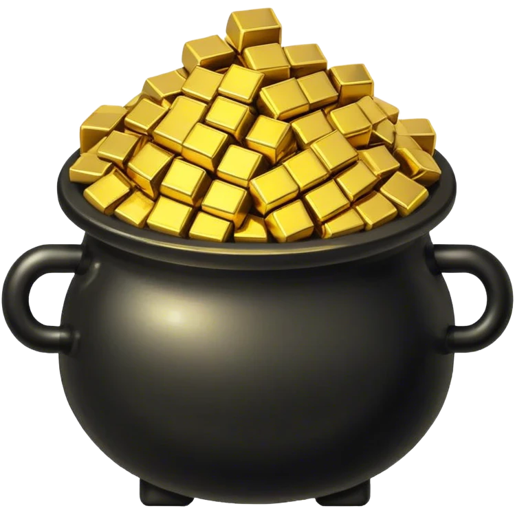 Animated pot of gold 8 bit emoji