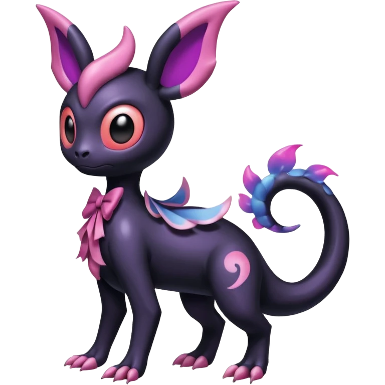 Shiny Duskull-Salandit-Sylveon-Fakémon-hybrid-creature (full body)  emoji