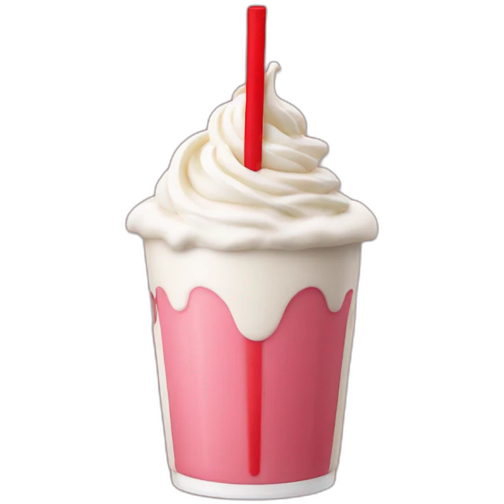 Milkshake red logo emoji