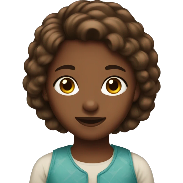 Sweet brown haired girl emoji