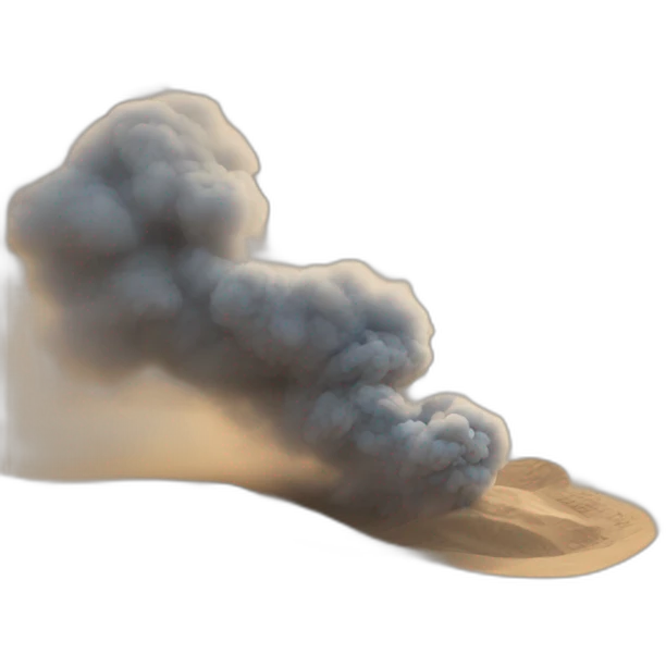smoke erupting from sand dunes emoji