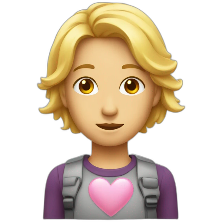 Tête avec les coeur sur yeux  emoji