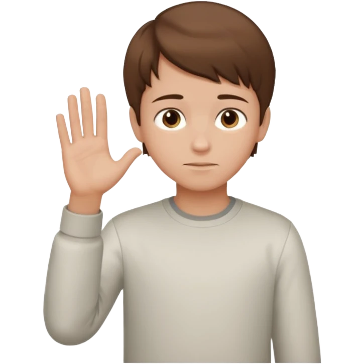 Like the left hand in horizontal and one hand bows with respect boy emoji