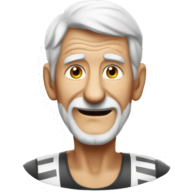 Old man after bike marathon  emoji