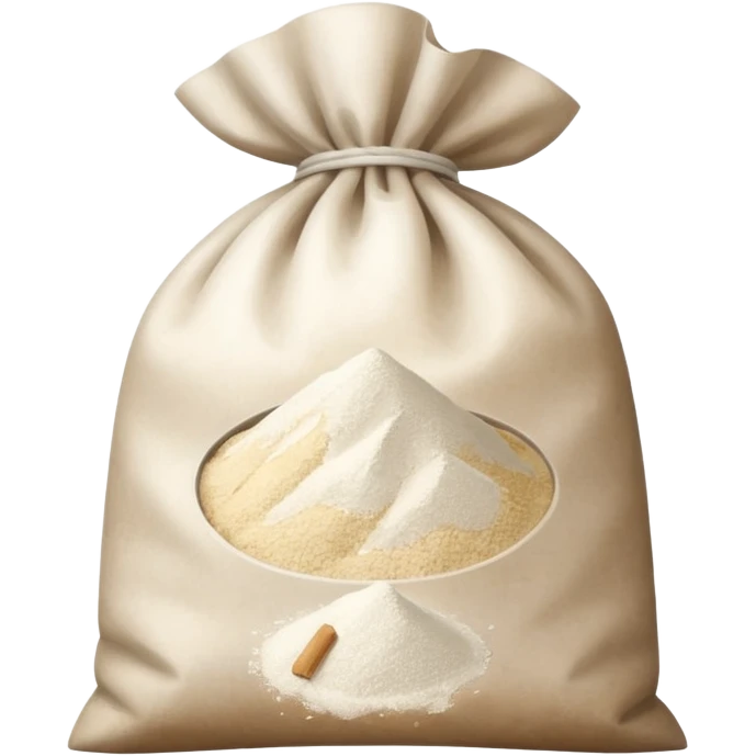 open bag of flour emoji