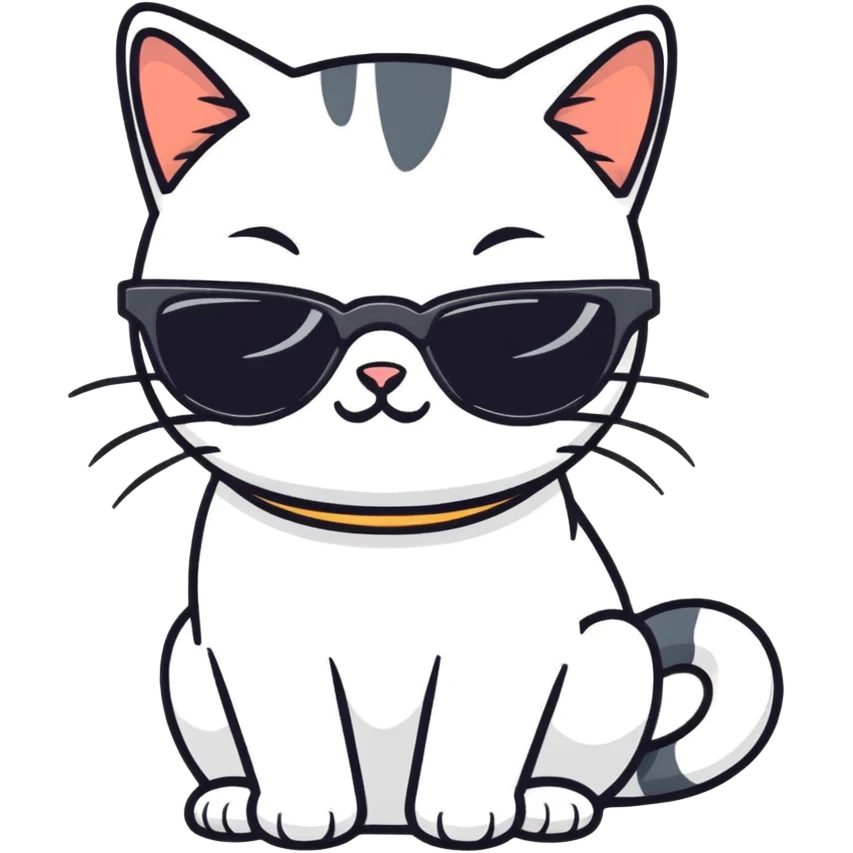 Cat with sunglasses emoji