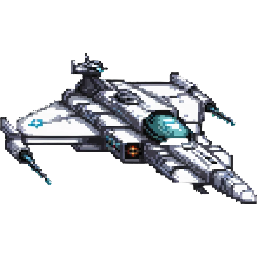 Battleship-style space cruiser with weapons and armor plating emoji