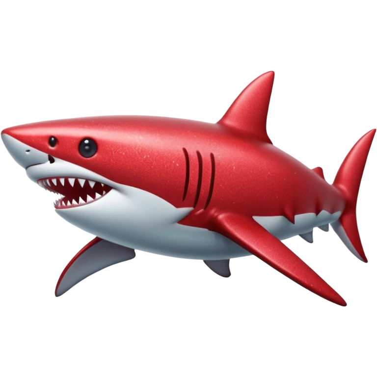 red glitter shark  emoji