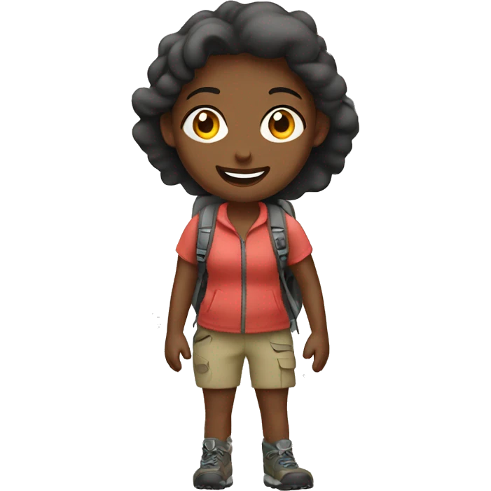 girl hiking emoji