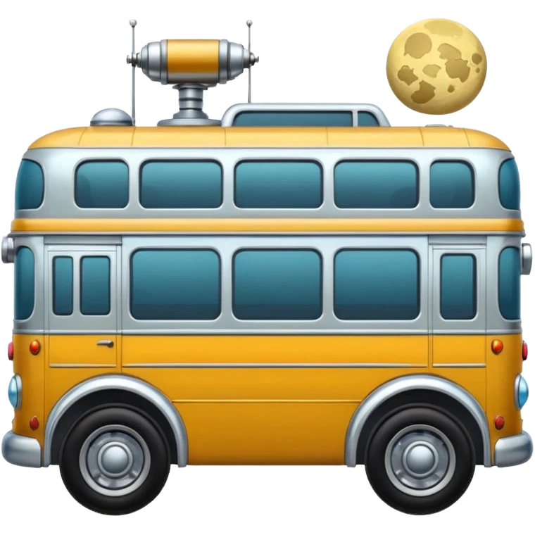  antique tall bus robotic twelve passenger Moon rover  emoji