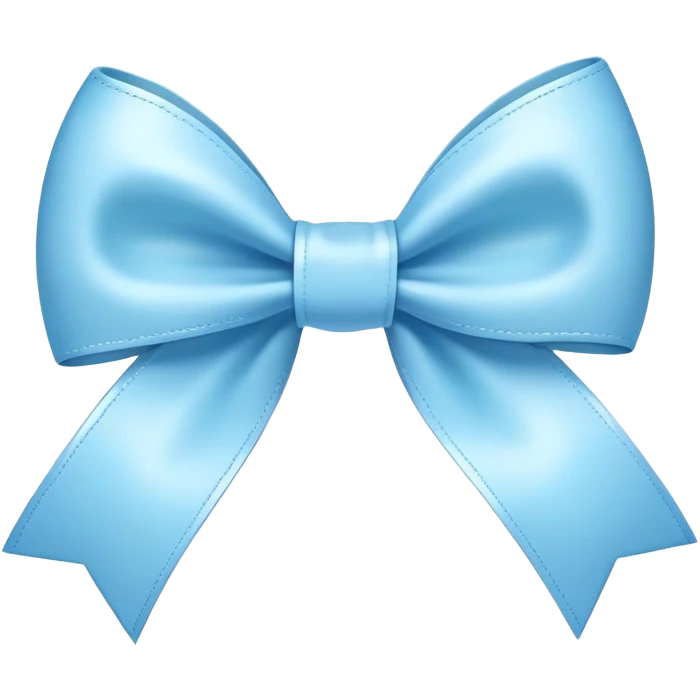 light blue bow emoji