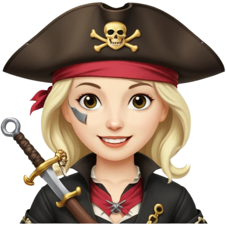 Lady Pirate With Coius emoji