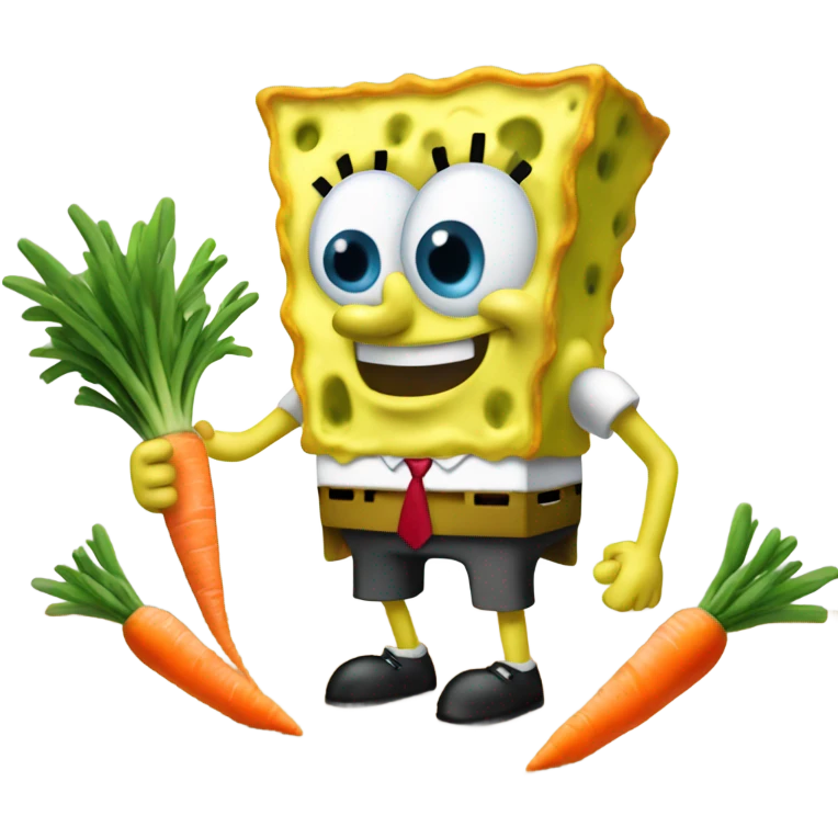 SpongeBob throwing up carrots  emoji