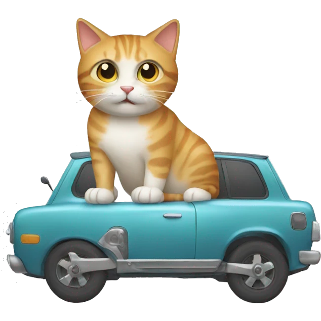 Car cat emoji