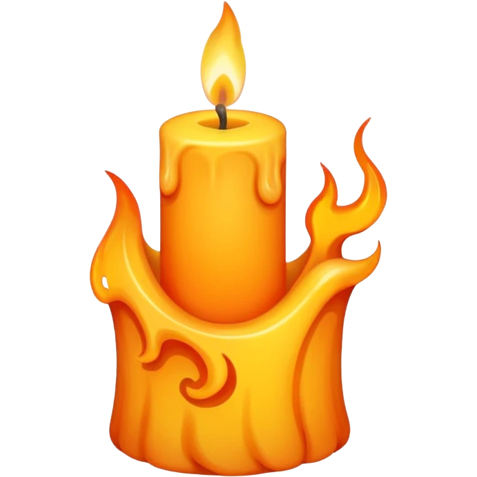 Candle flame with swirling energy emoji