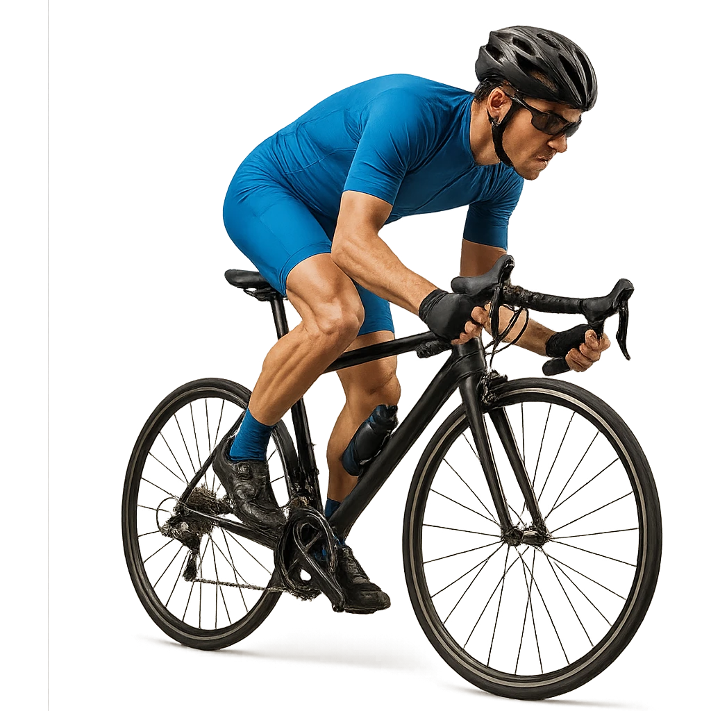 cyclist in blue outfit, dynamic pose emoji
