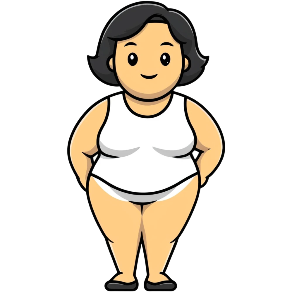 Middle-aged woman with a fuller figure, mid-40s emoji