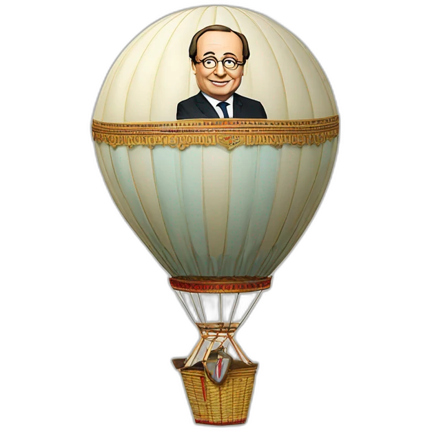 François Hollande dans une mongolfière emoji